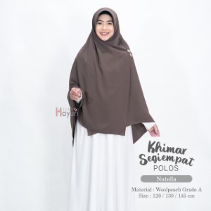 Khimar Segiempat Polos Hijab Hayuri - Nutella